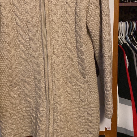 Women’s Zip Up Wool Sweater Size Small Made in Ireland - Picture 3 of 7